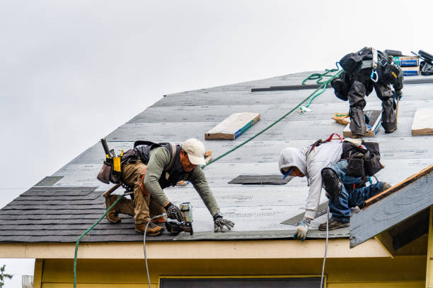Professional Roof Replacement technician working in Lakeland, NY
